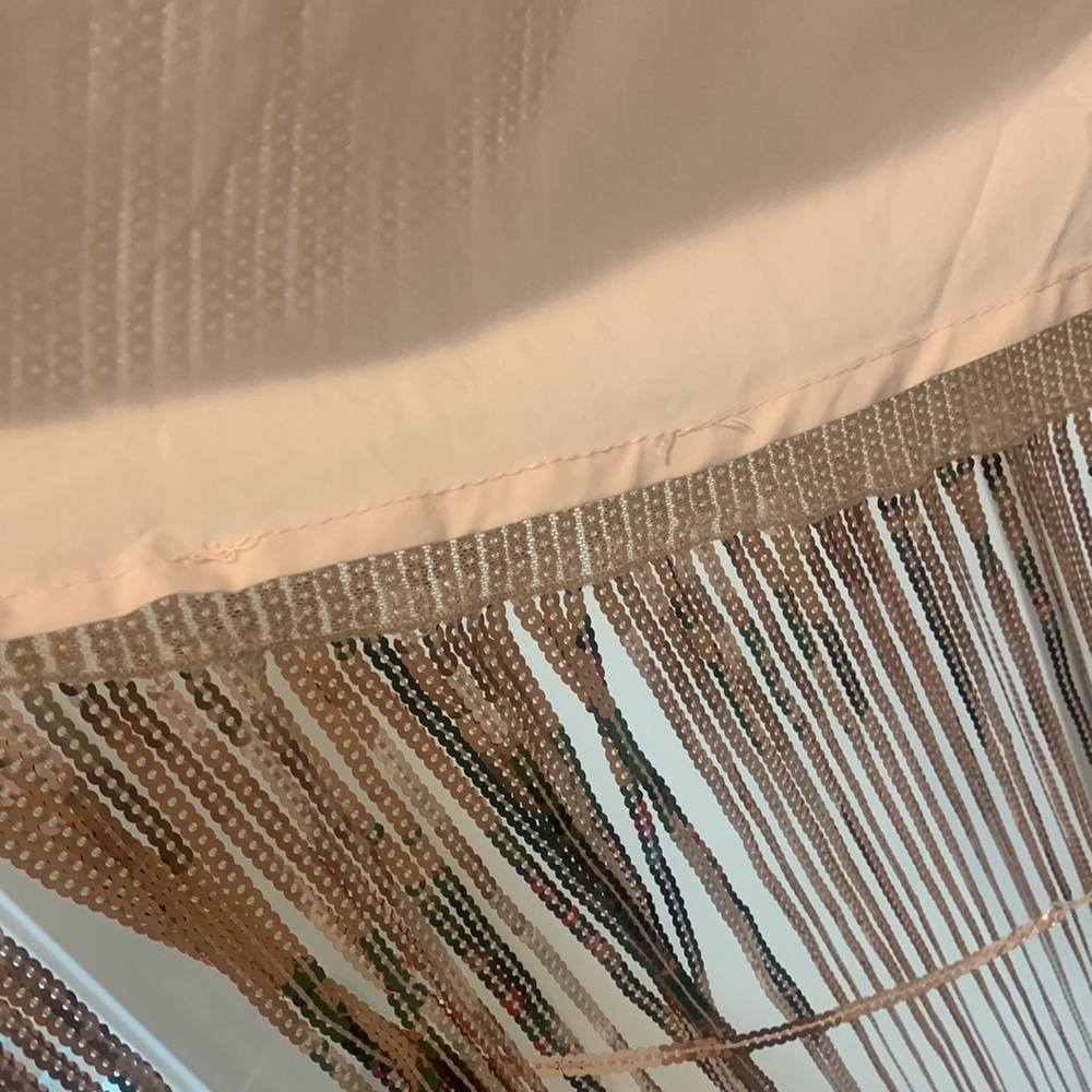 Rose Gold Full Sequin Duster with Fringe size XXl - Picture 4 of 4